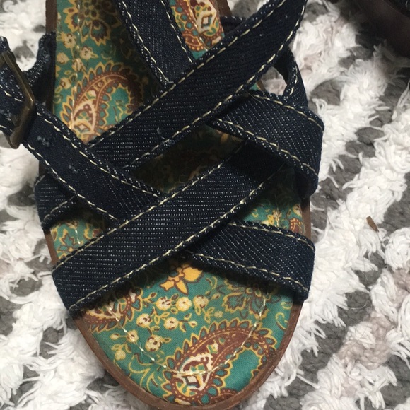 RocketDog-Strappy denim chunky heels - Picture 2 of 5